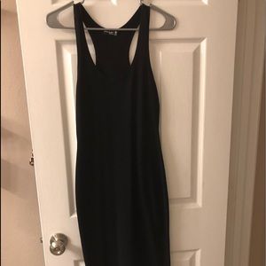 Racer back black dress